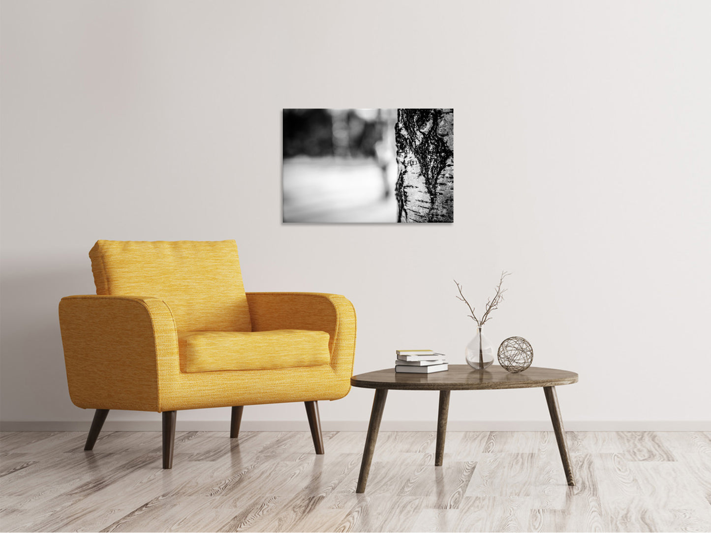 Leinwandbild Birken Stamm