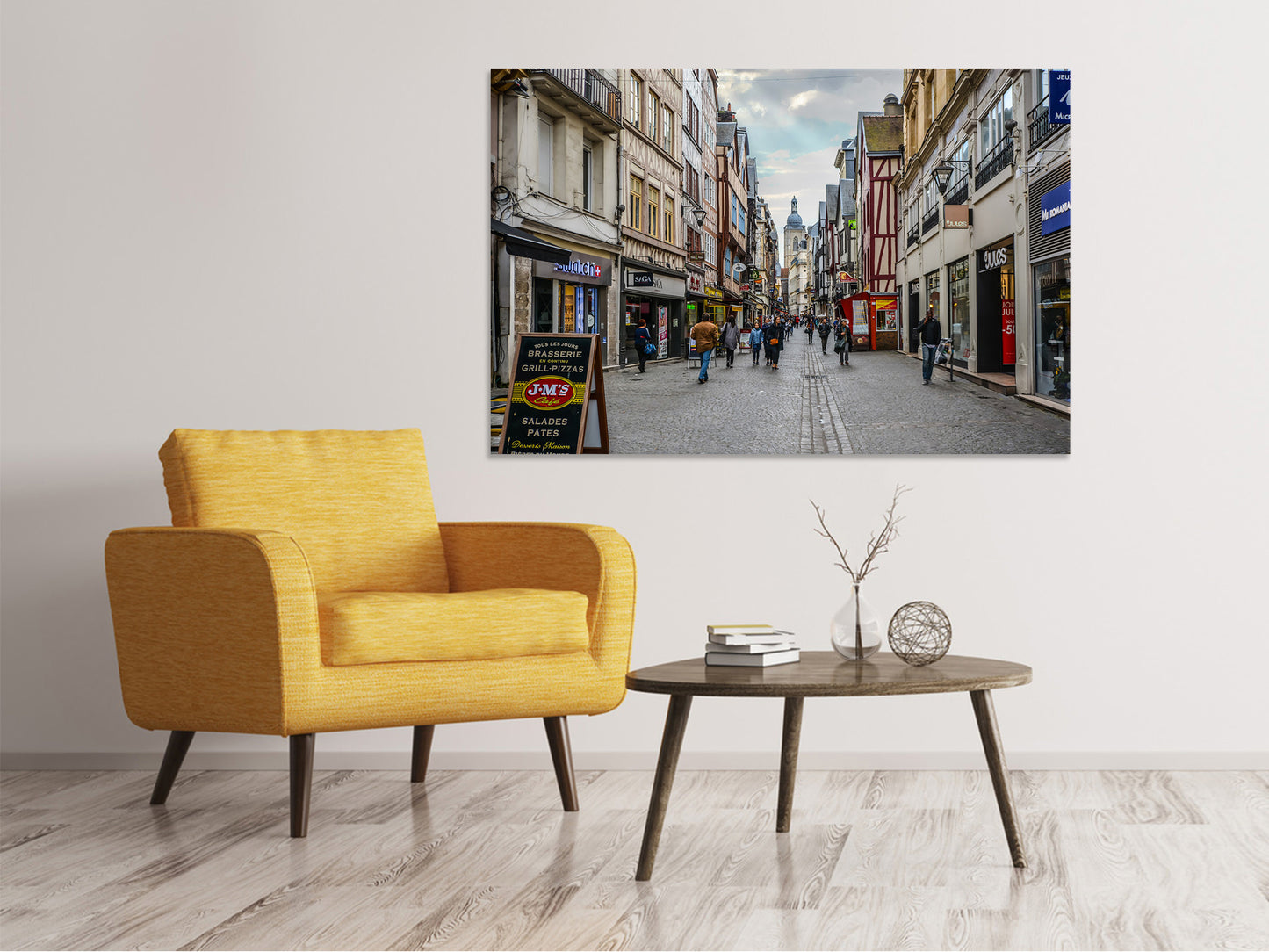 Leinwandbild Eine Einkaufsstrasse