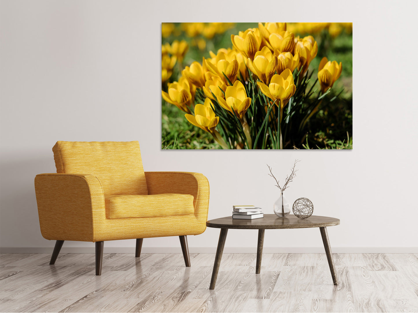 Leinwandbild Krokusse im Frühling