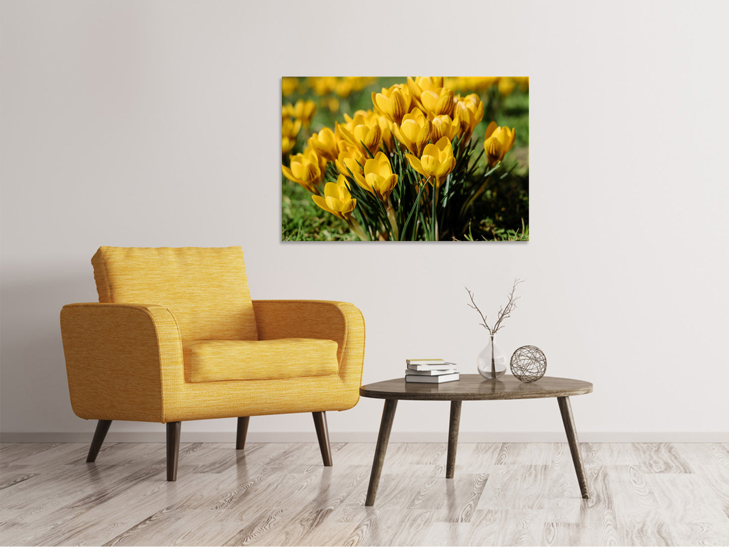 Leinwandbild Krokusse im Frühling