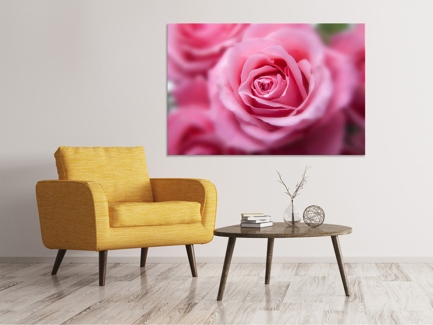 Leinwandbild Rosen Makro
