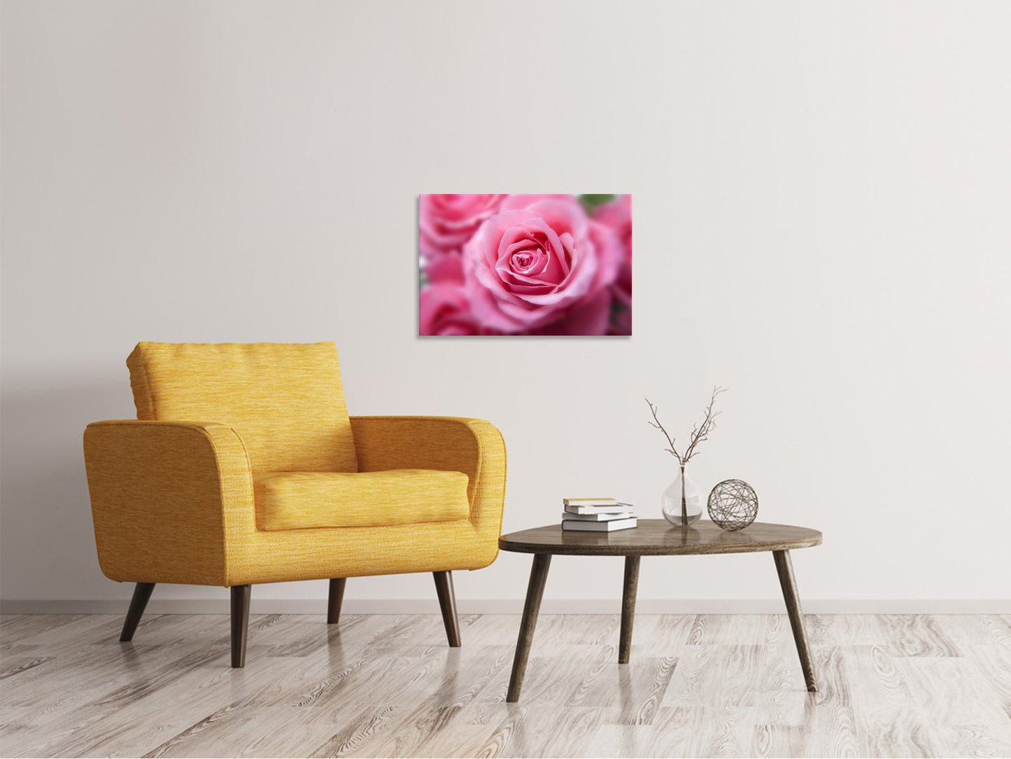 Leinwandbild Rosen Makro
