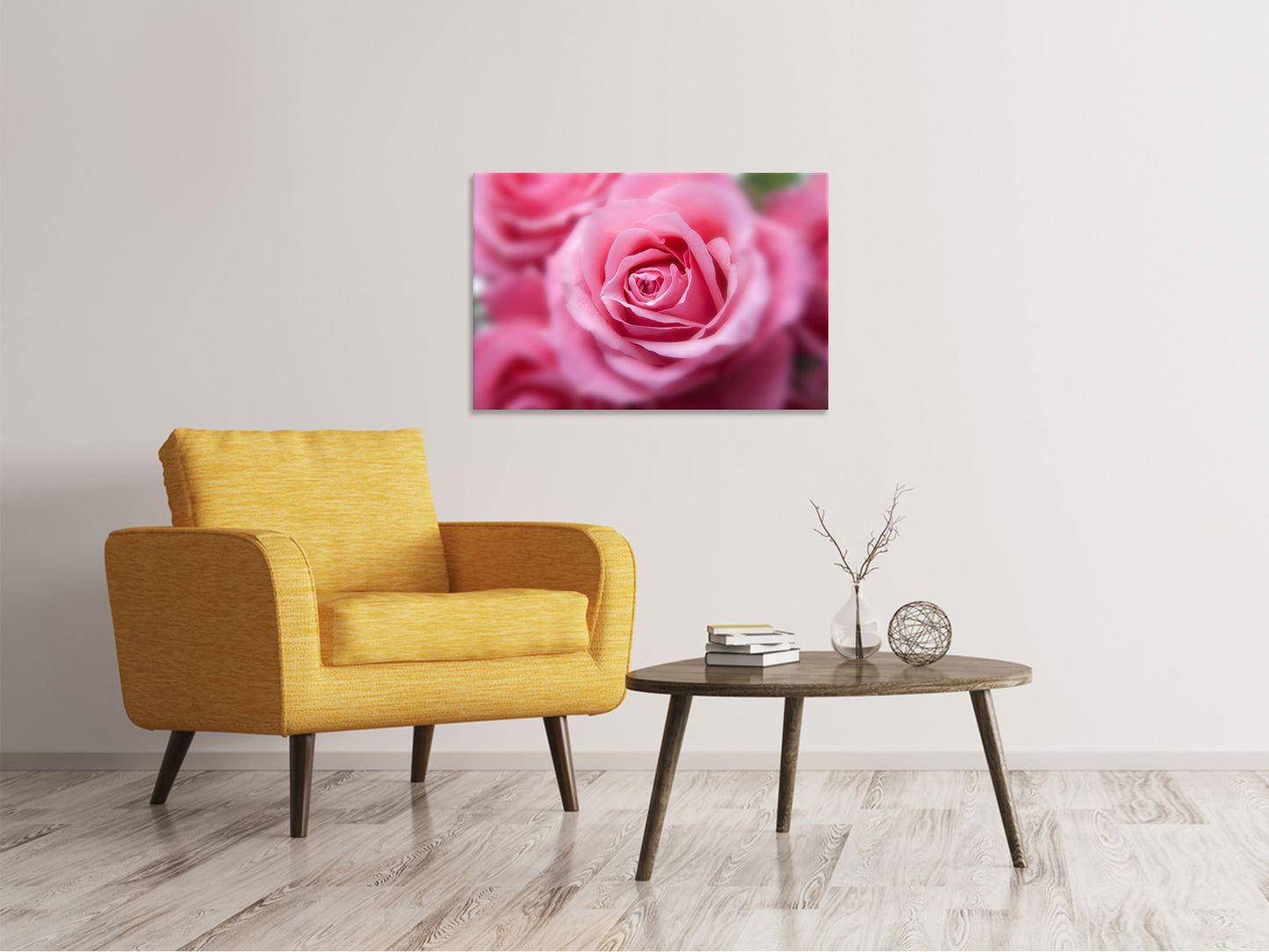 Leinwandbild Rosen Makro
