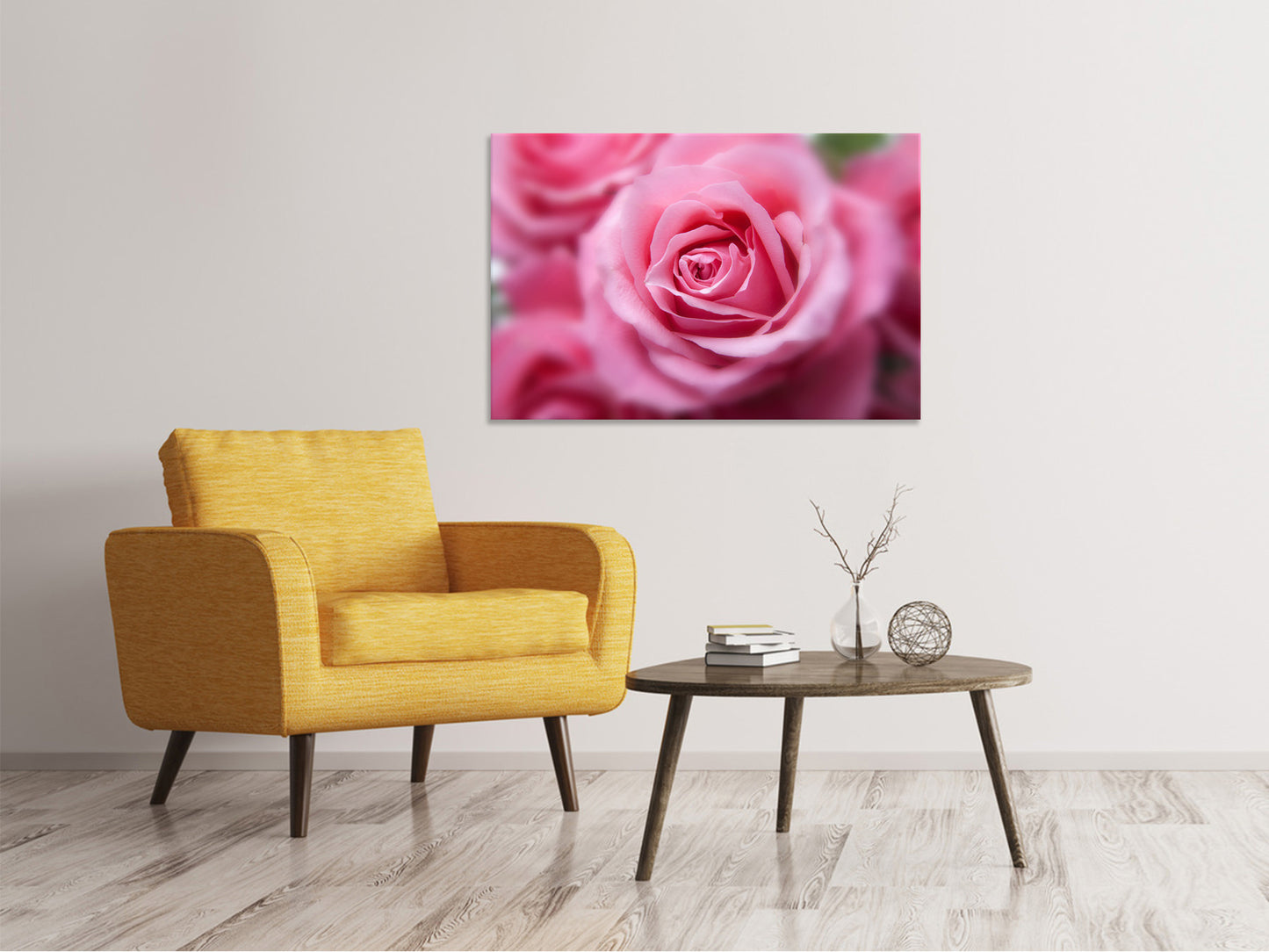 Leinwandbild Rosen Makro