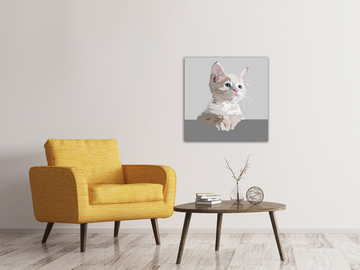 Leinwandbild Kunstwerk Katze