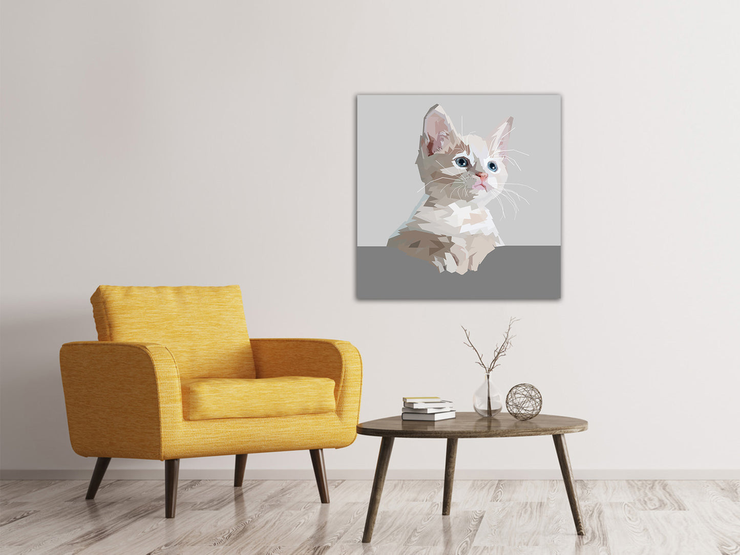 Leinwandbild Kunstwerk Katze
