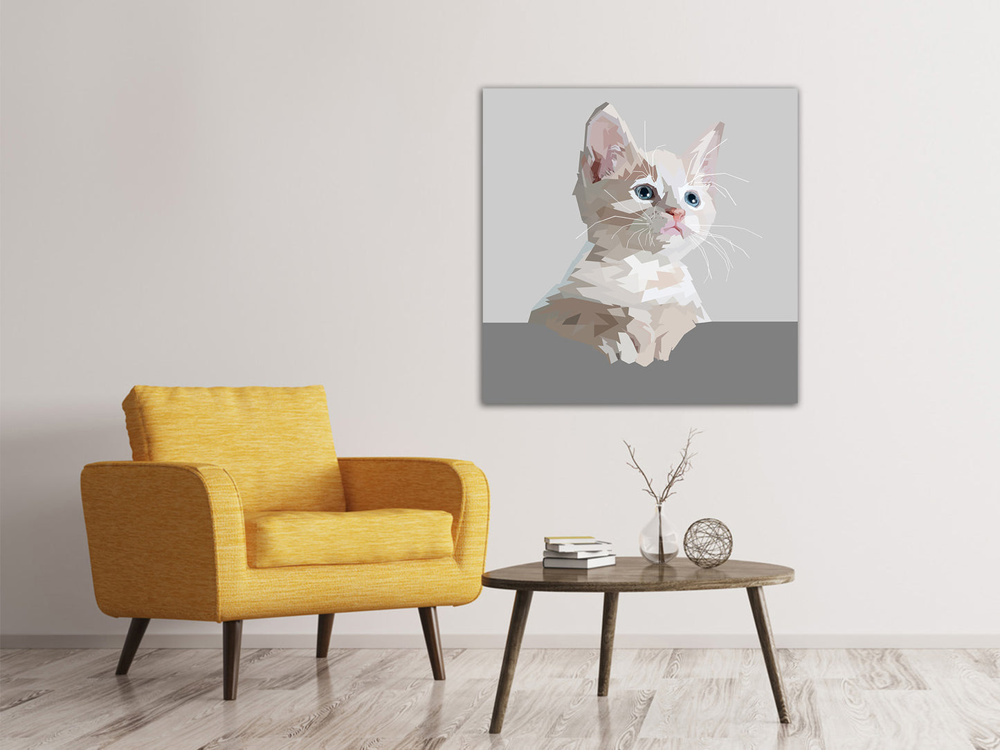 Leinwandbild Kunstwerk Katze