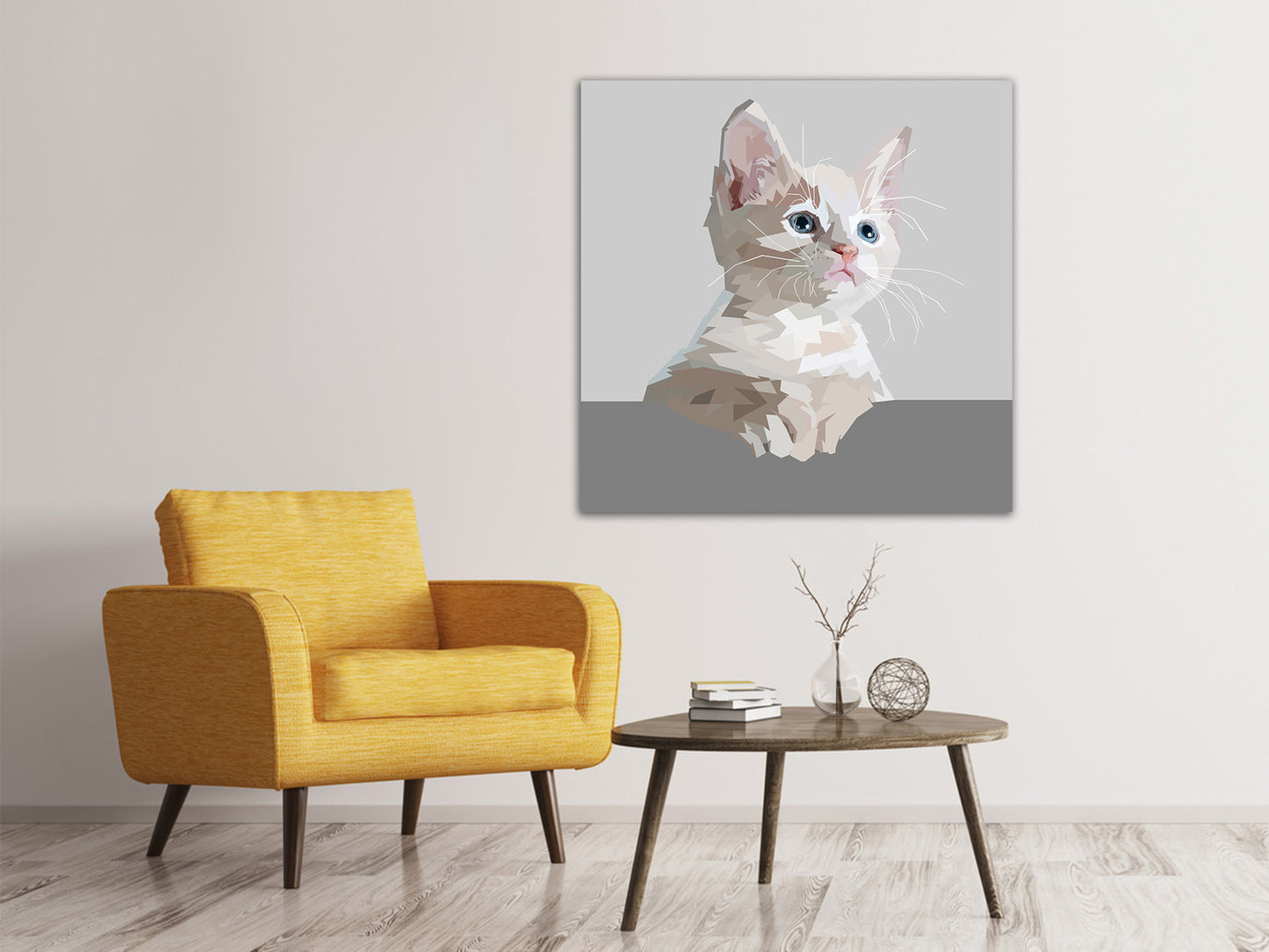 Leinwandbild Kunstwerk Katze