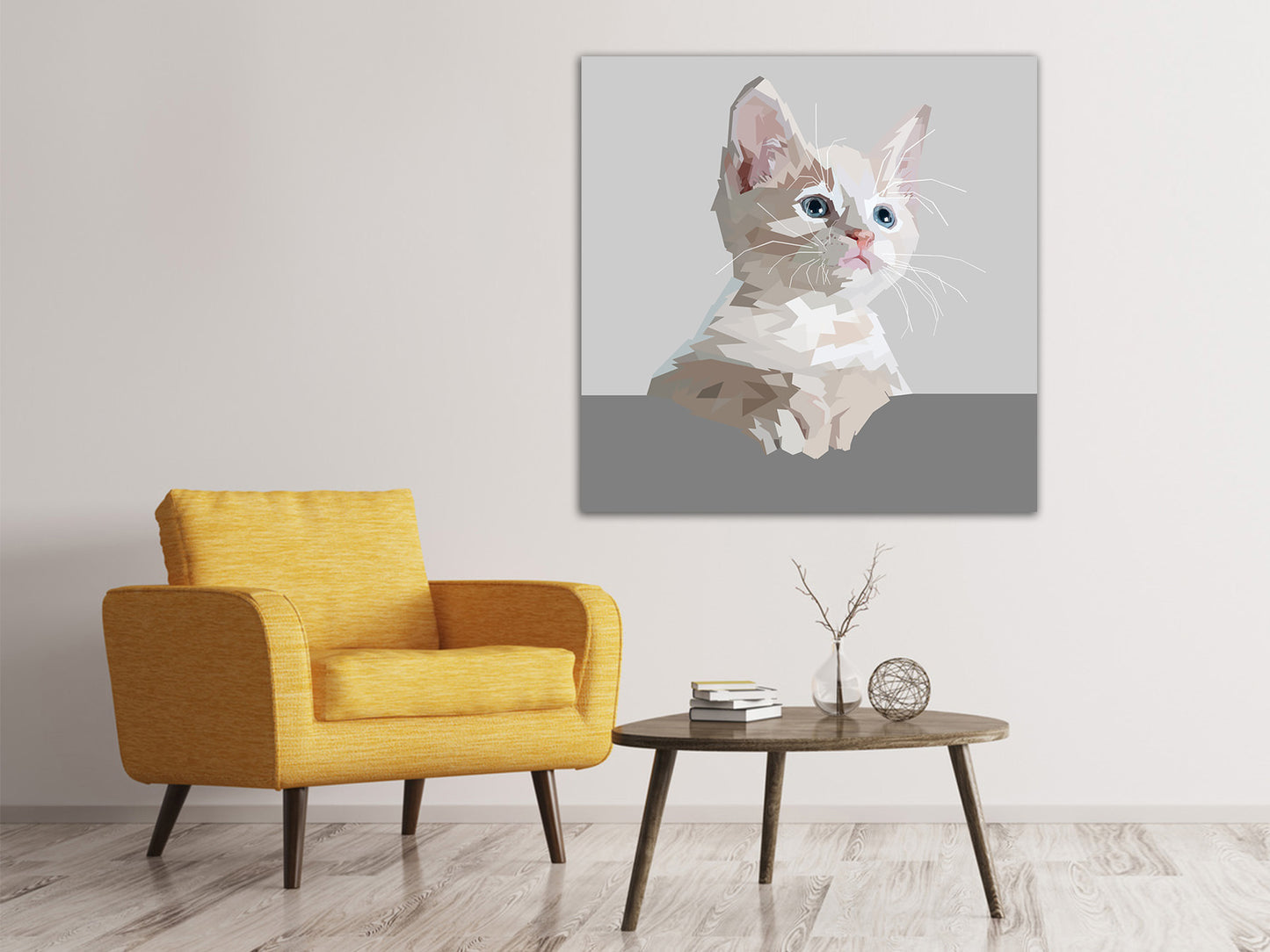 Leinwandbild Kunstwerk Katze