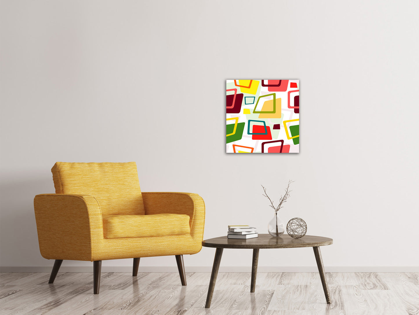 Leinwandbild Rechtecke im Retrodesign
