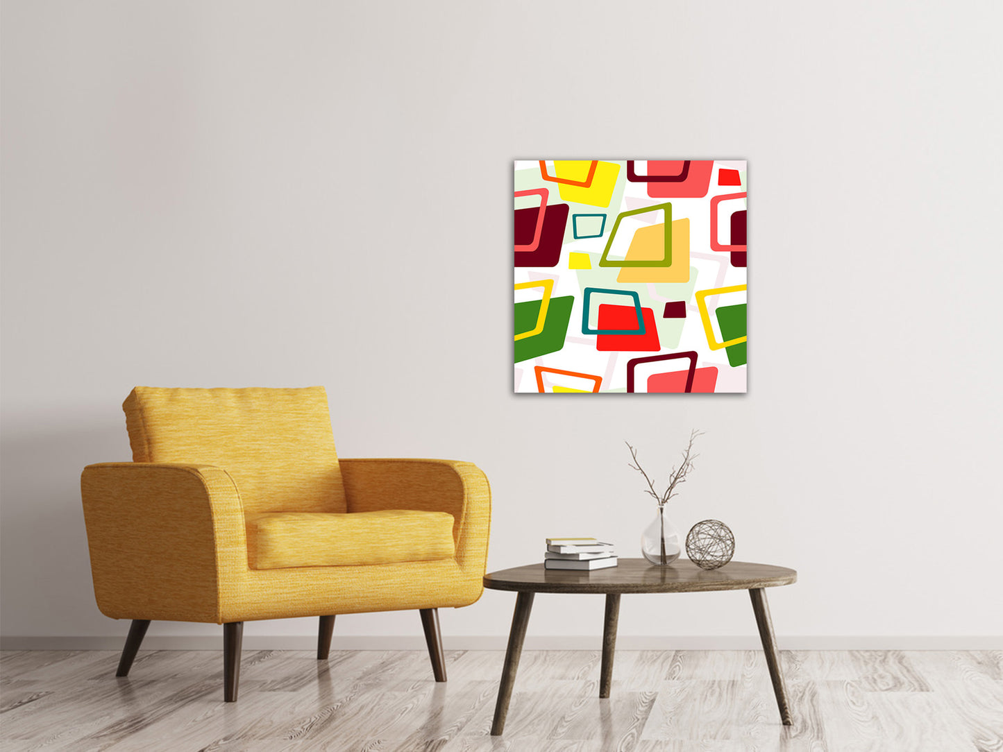 Leinwandbild Rechtecke im Retrodesign