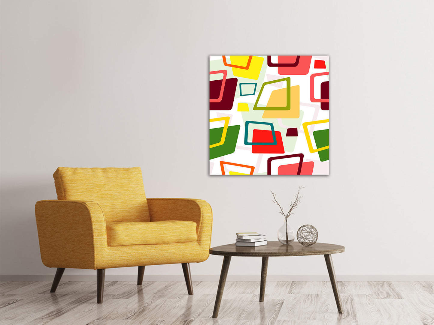 Leinwandbild Rechtecke im Retrodesign
