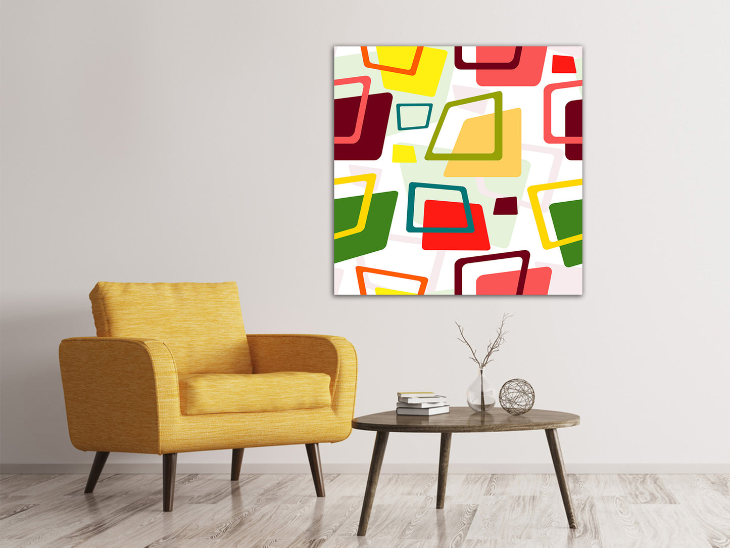 Leinwandbild Rechtecke im Retrodesign