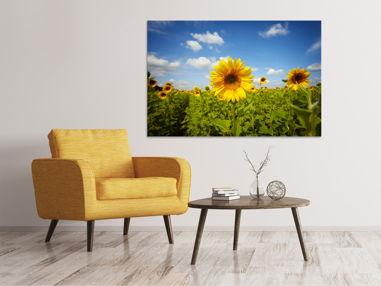 Leinwandbild Sommer-Sonnenblumen