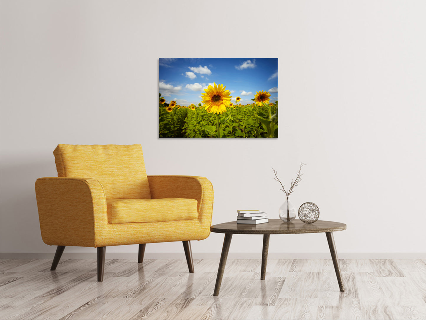 Leinwandbild Sommer-Sonnenblumen