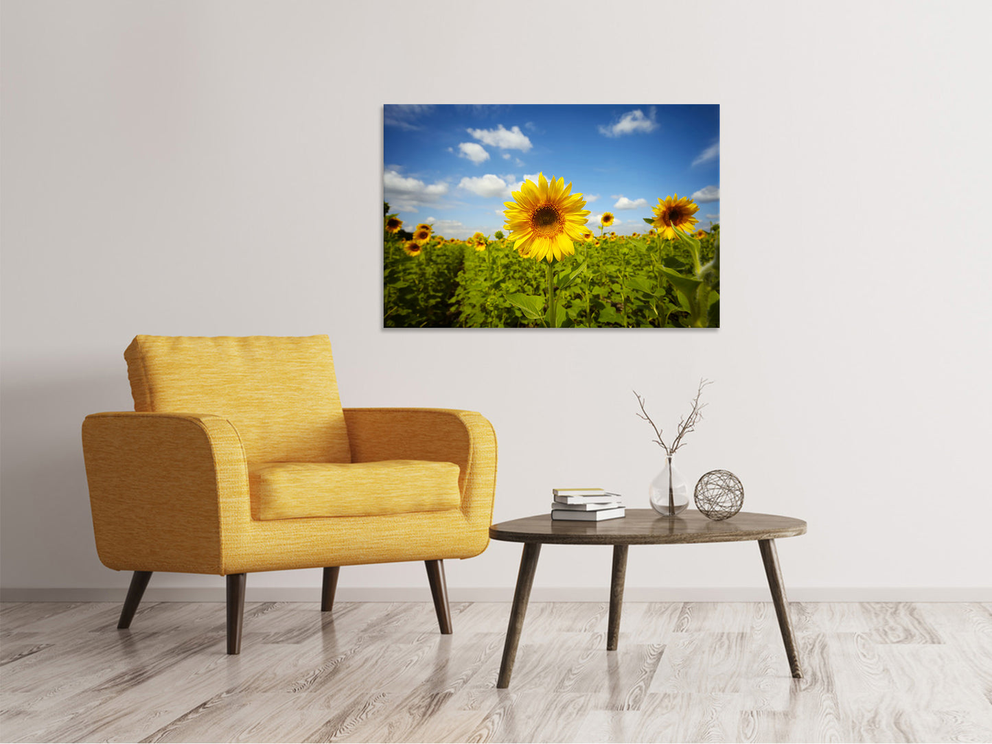 Leinwandbild Sommer-Sonnenblumen
