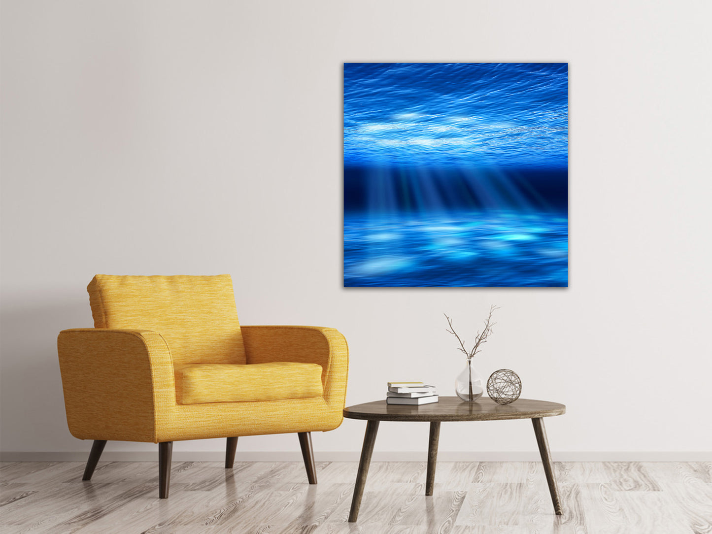 Leinwandbild Licht unter Wasser