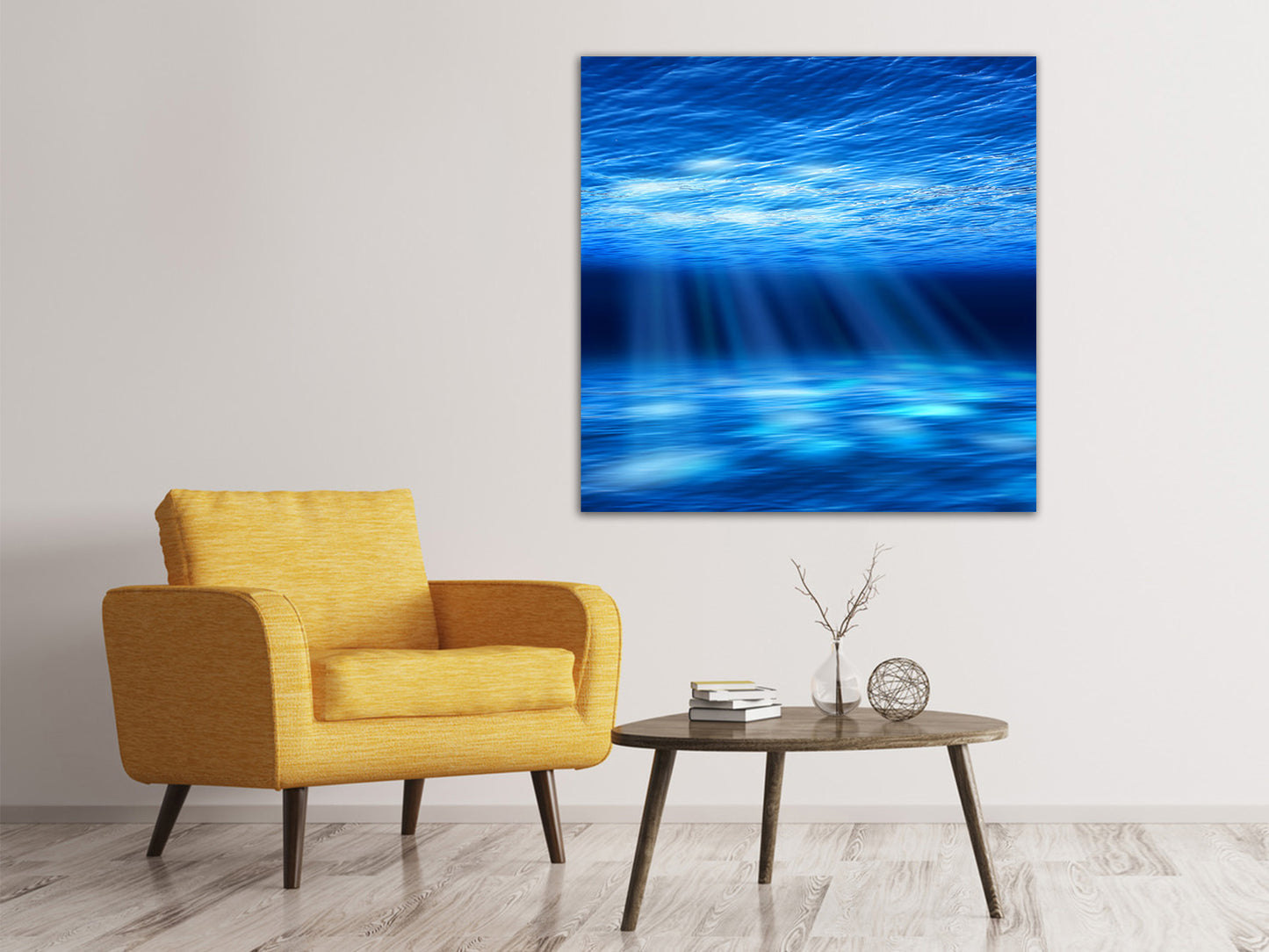 Leinwandbild Licht unter Wasser