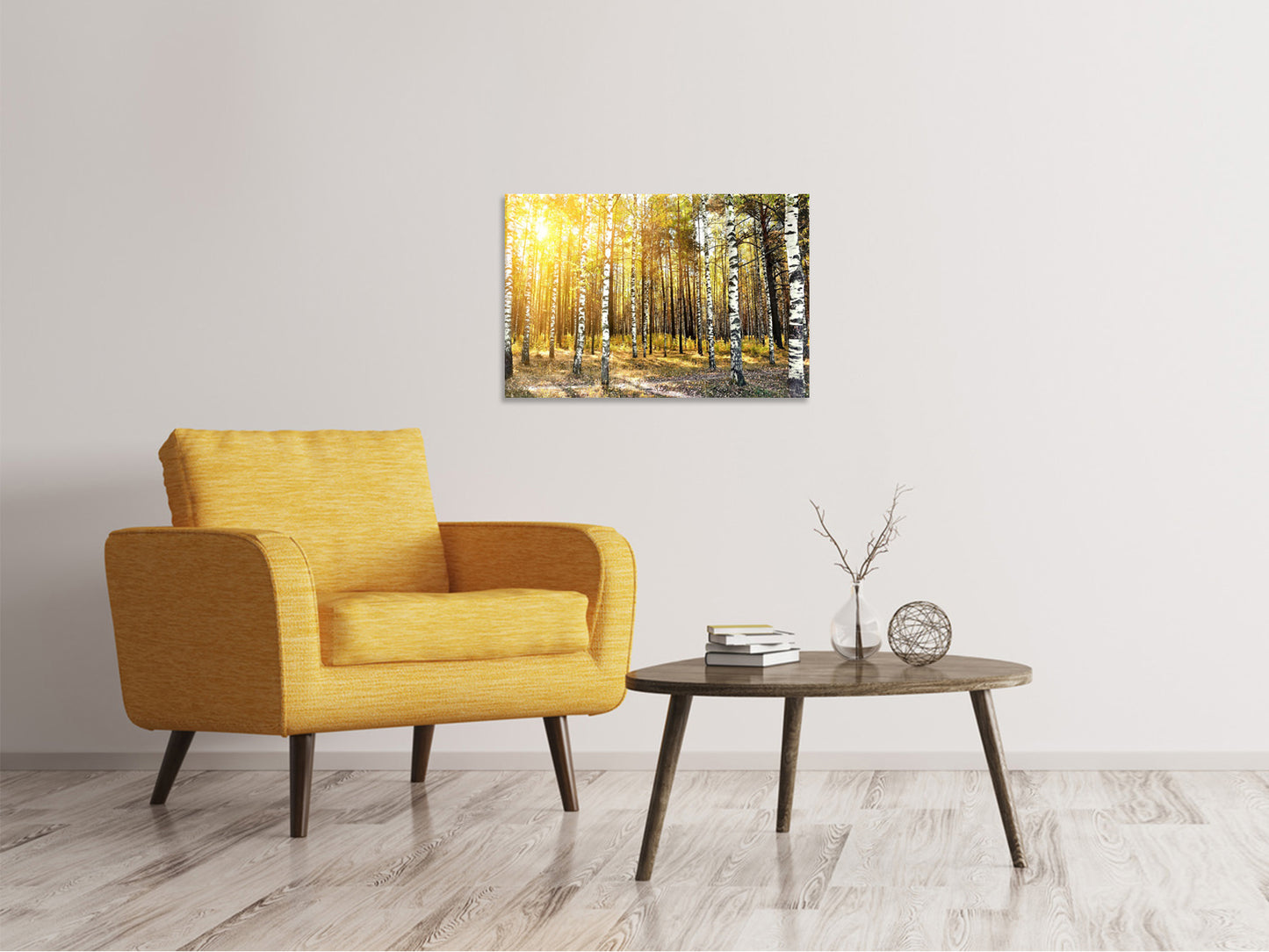 Leinwandbild Birkenwald