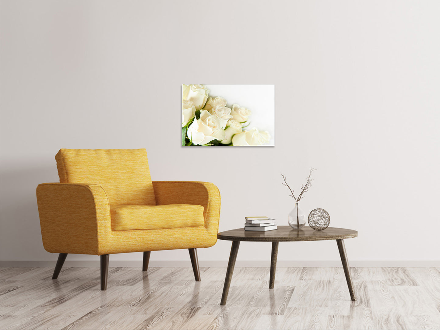 Leinwandbild Weisse Rosen