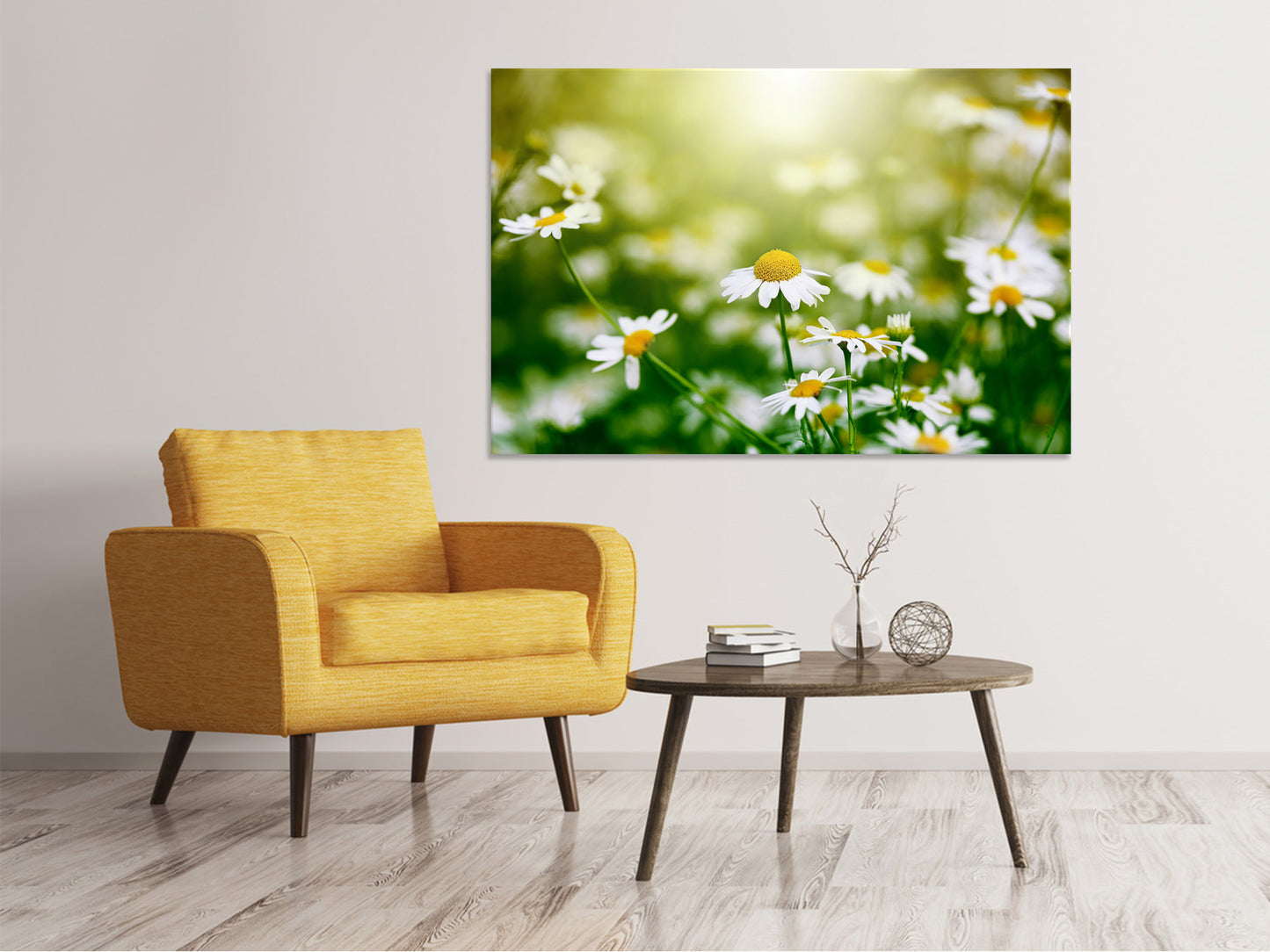 Leinwandbild Die Gänseblümchen
