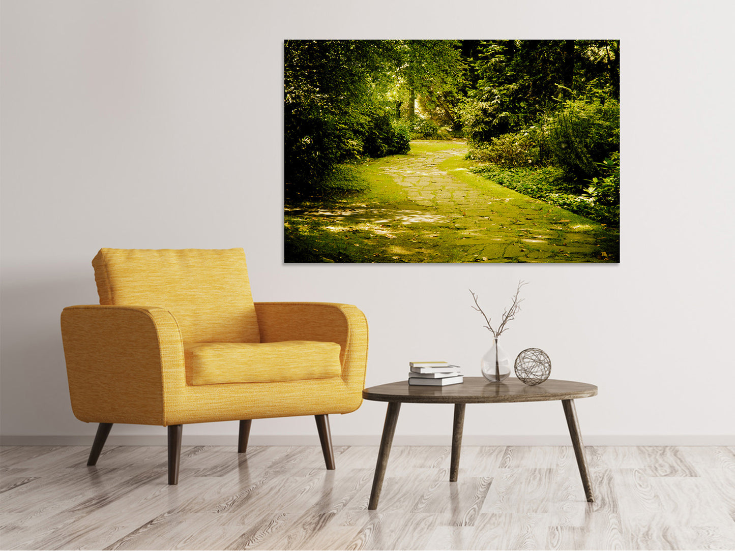 Leinwandbild Der bemooste Weg