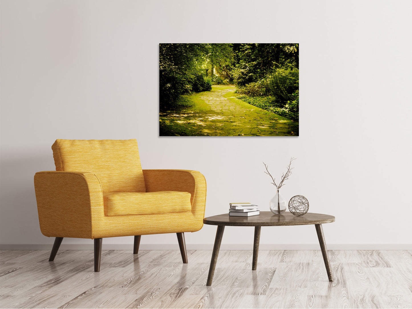 Leinwandbild Der bemooste Weg