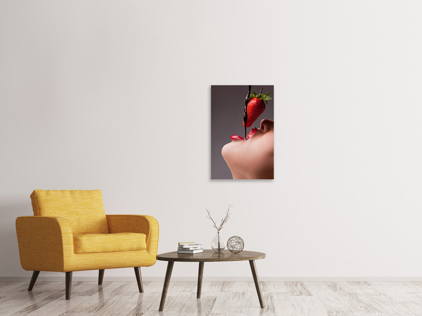 Leinwandbild Erdbeer-Kuss