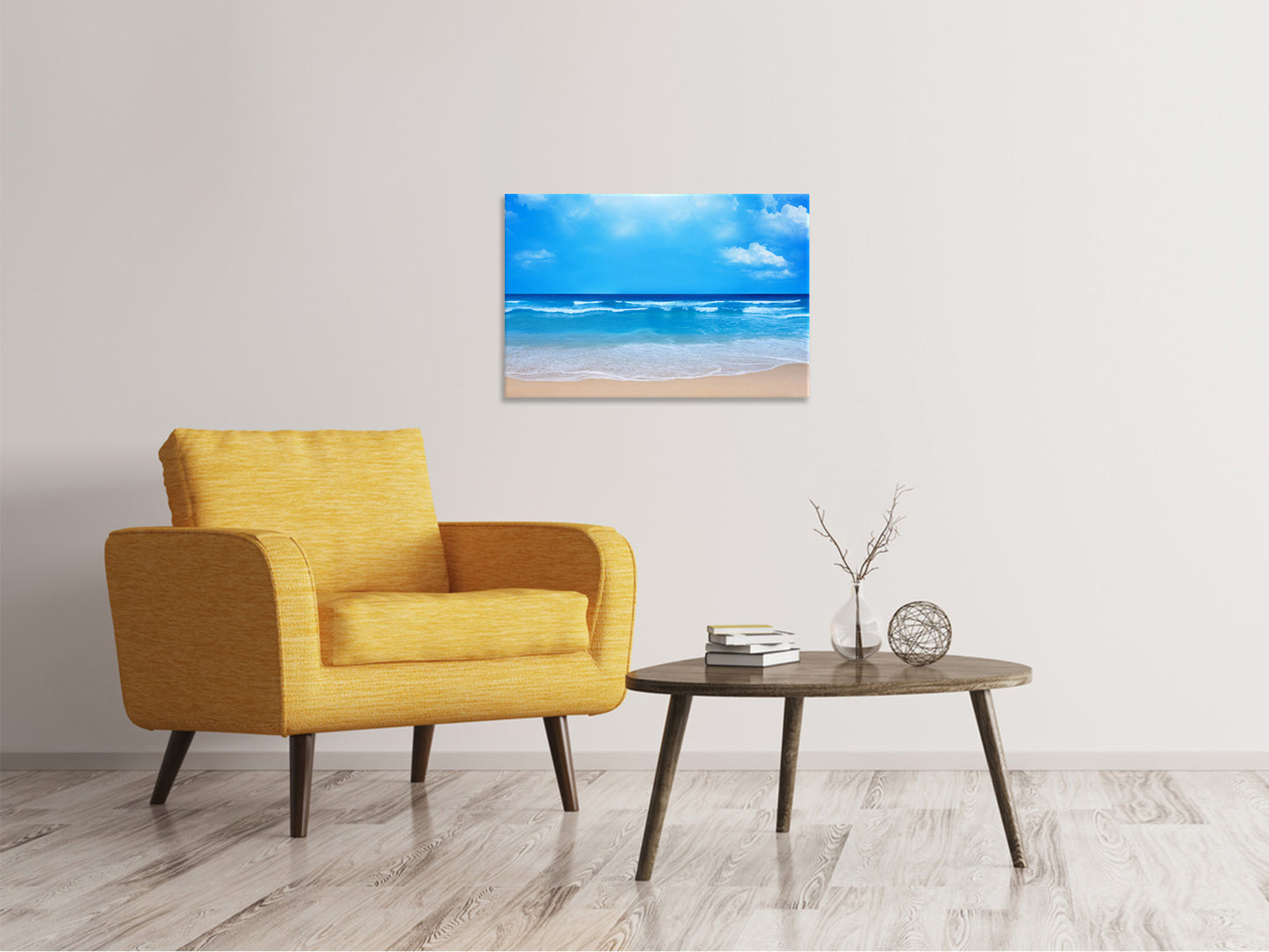 Leinwandbild Sanfte Strandwellen