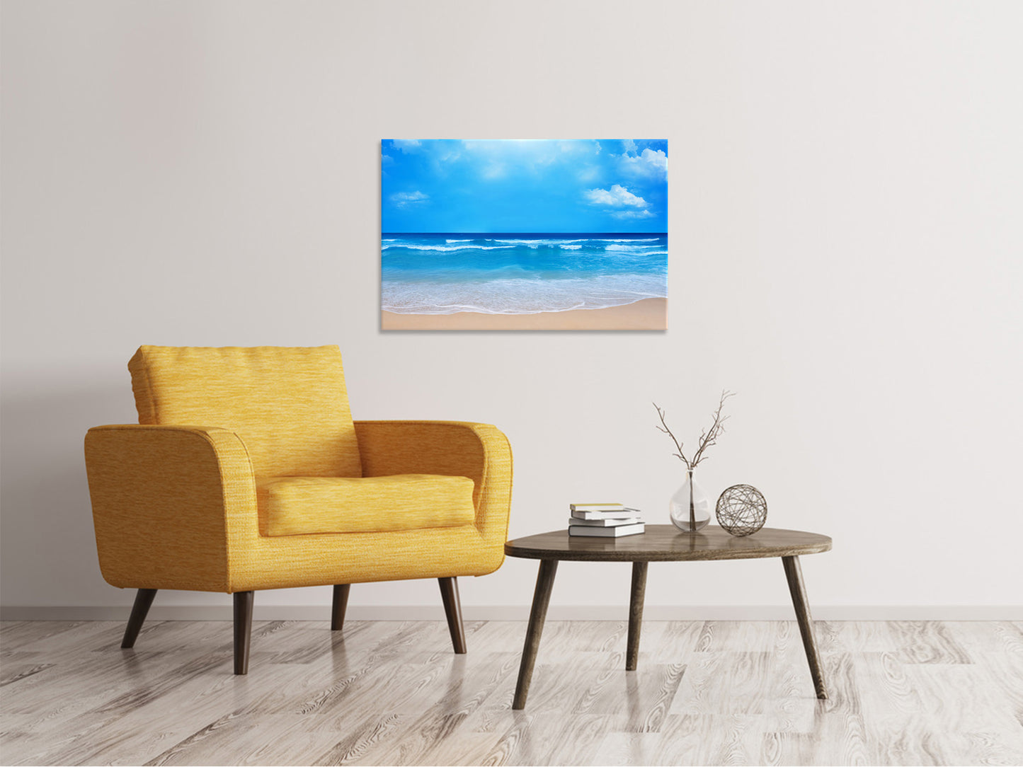 Leinwandbild Sanfte Strandwellen