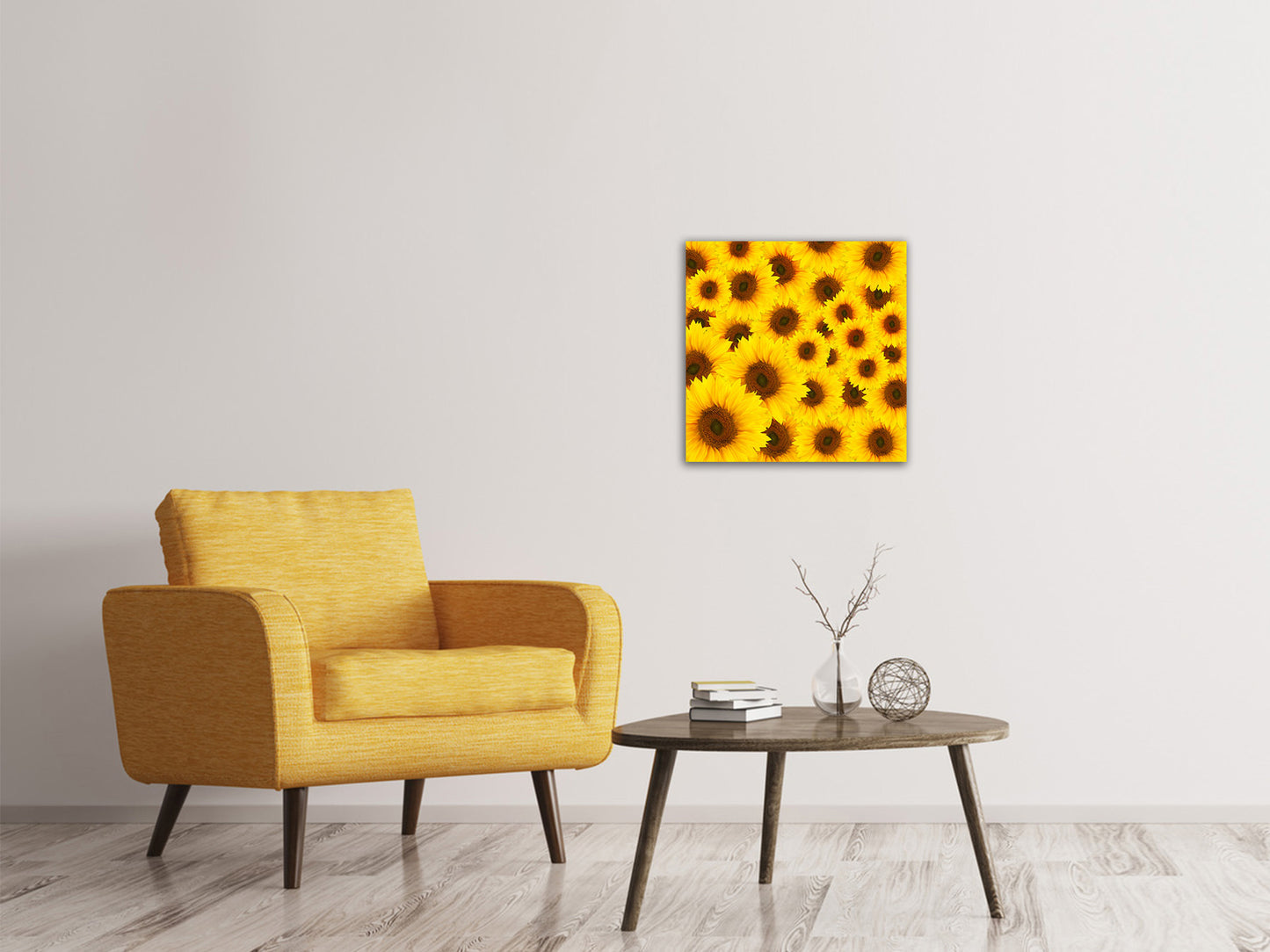 Leinwandbild Ein Strauss Sonnenblumen