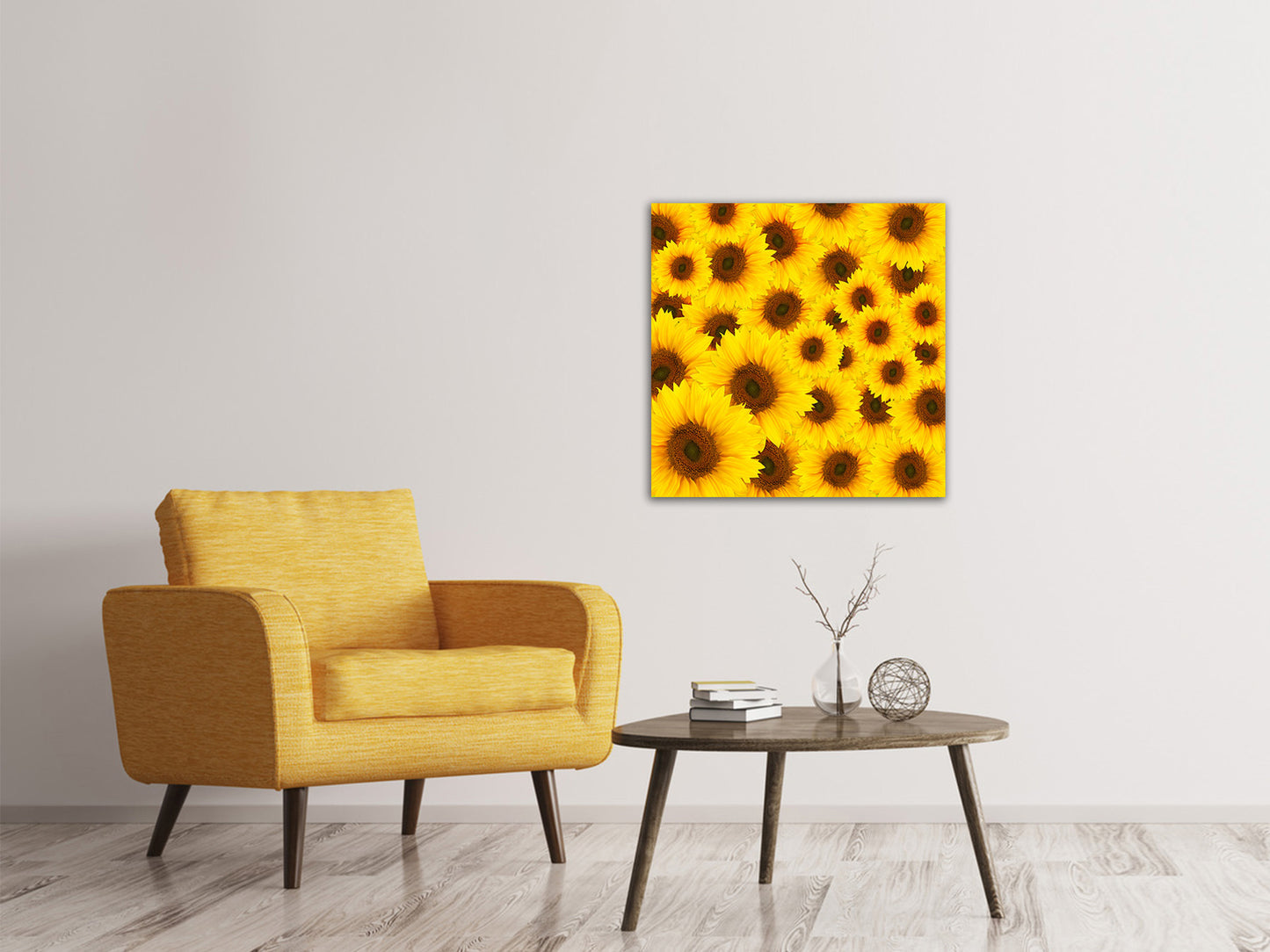 Leinwandbild Ein Strauss Sonnenblumen
