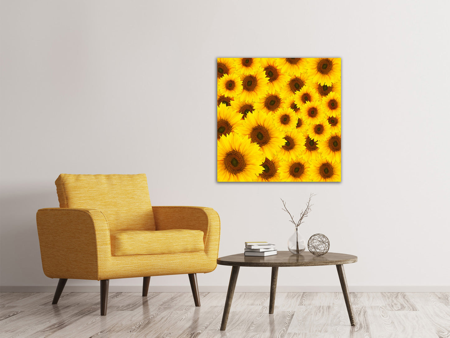 Leinwandbild Ein Strauss Sonnenblumen