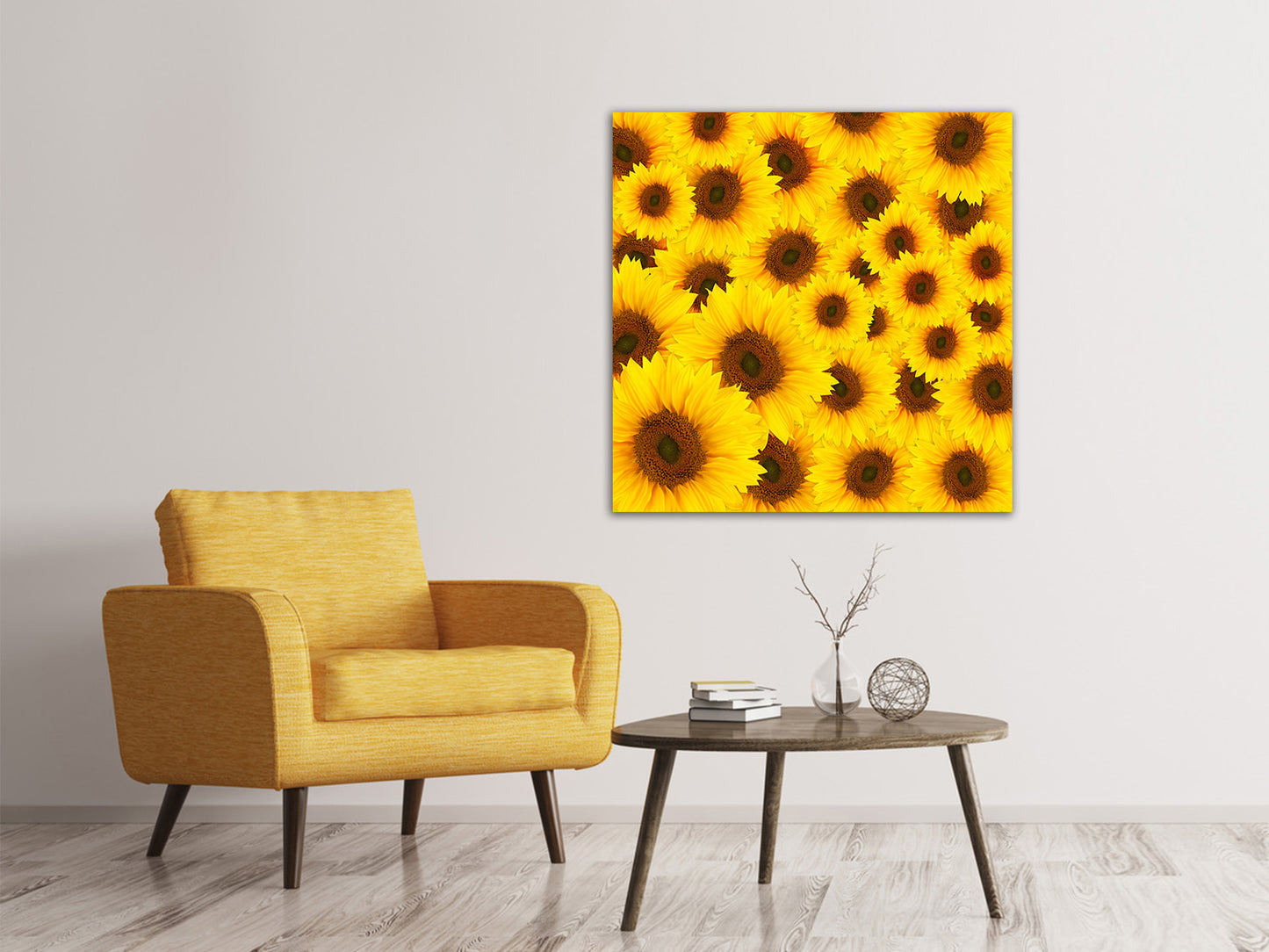 Leinwandbild Ein Strauss Sonnenblumen