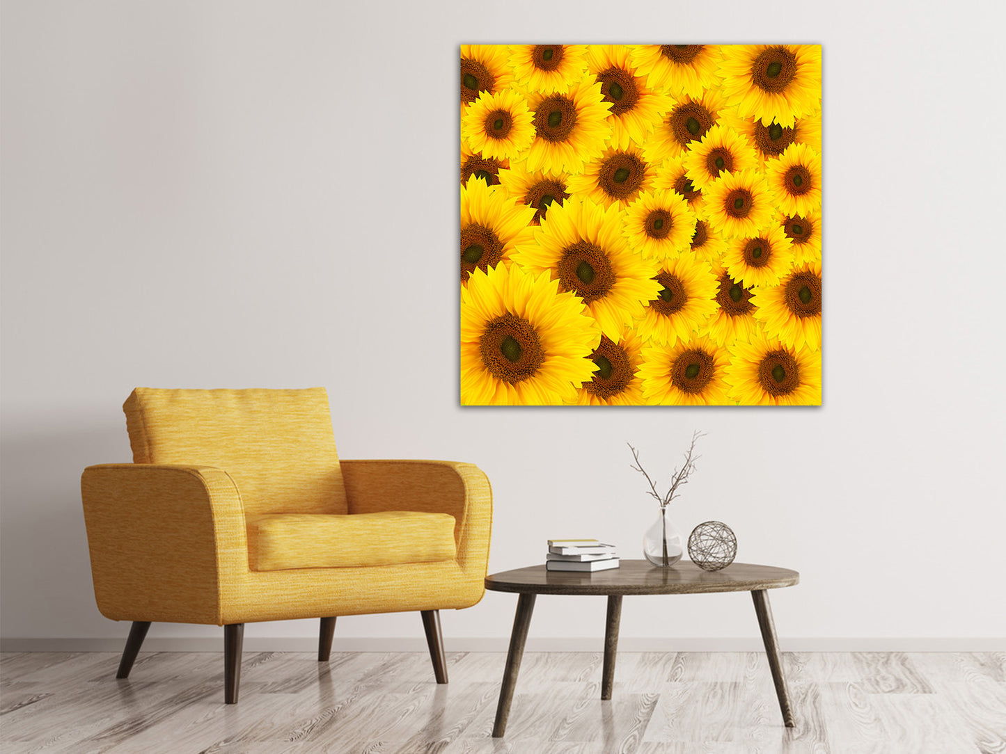 Leinwandbild Ein Strauss Sonnenblumen