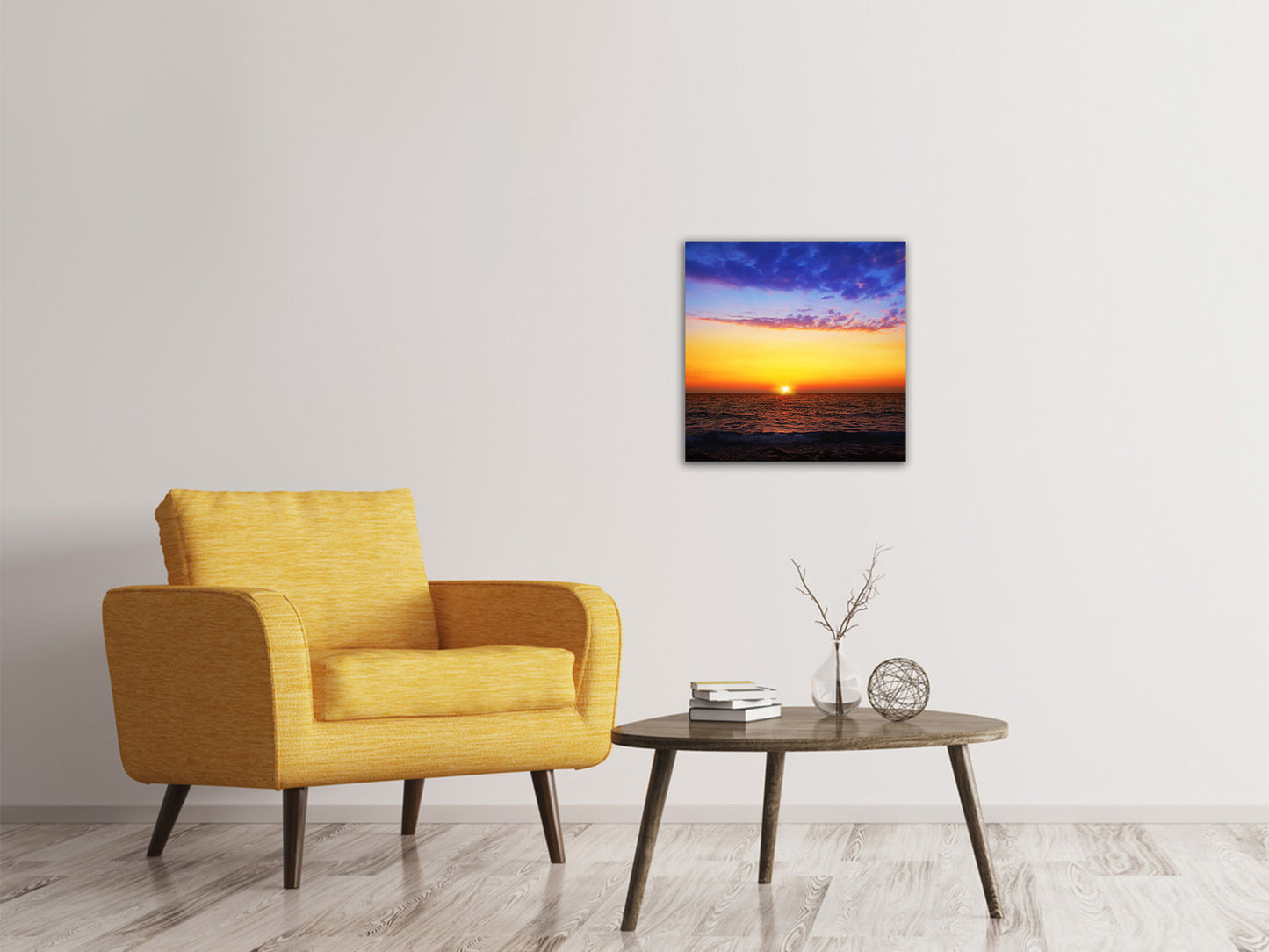 Leinwandbild Leuchtender Sonnenuntergang