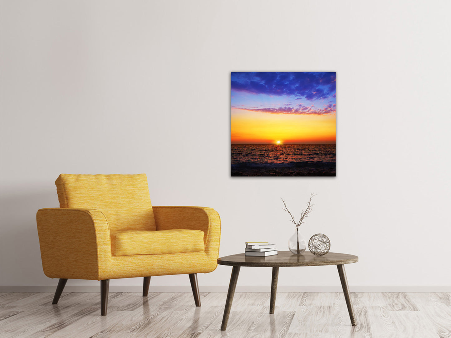 Leinwandbild Leuchtender Sonnenuntergang