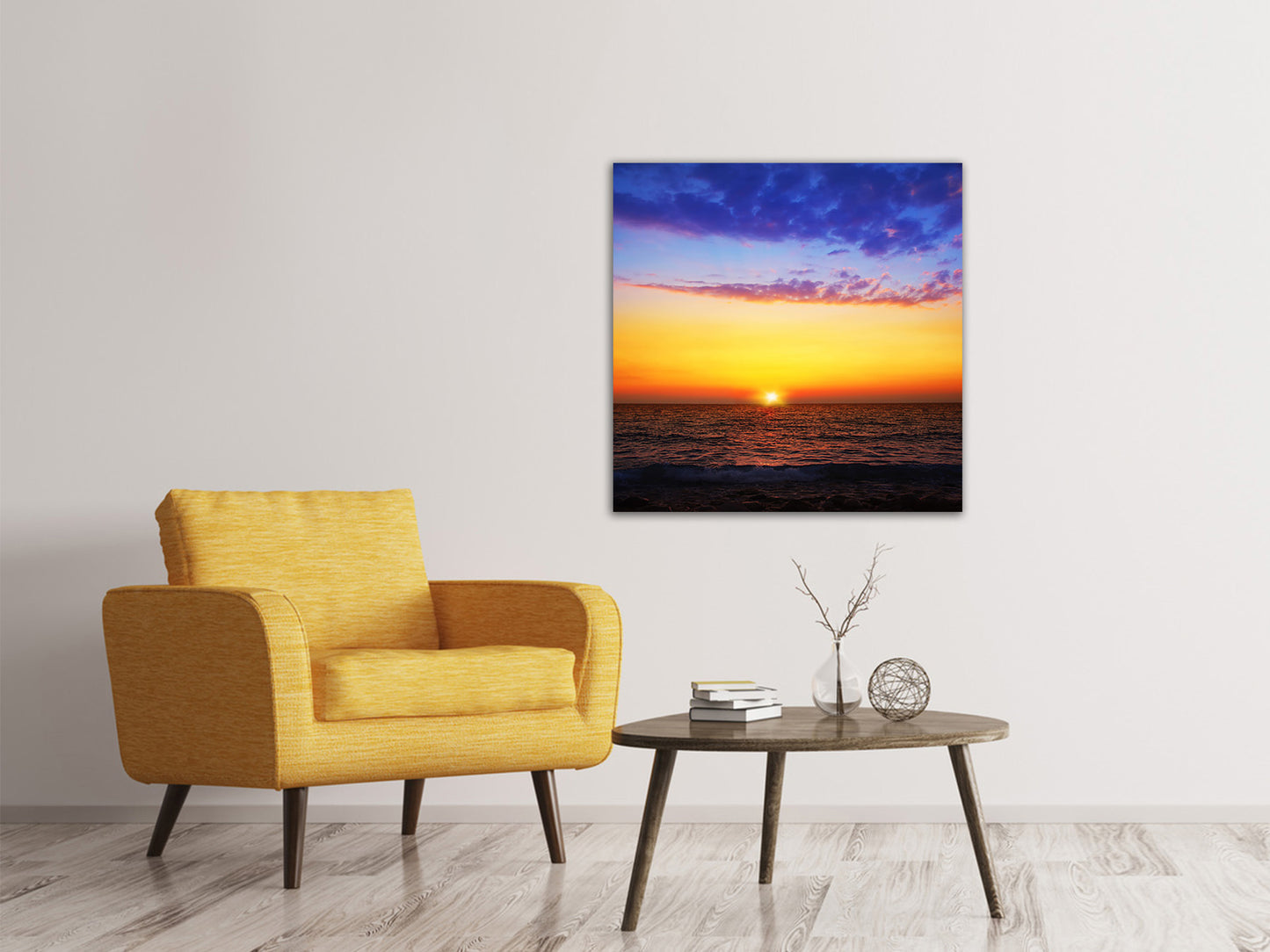 Leinwandbild Leuchtender Sonnenuntergang