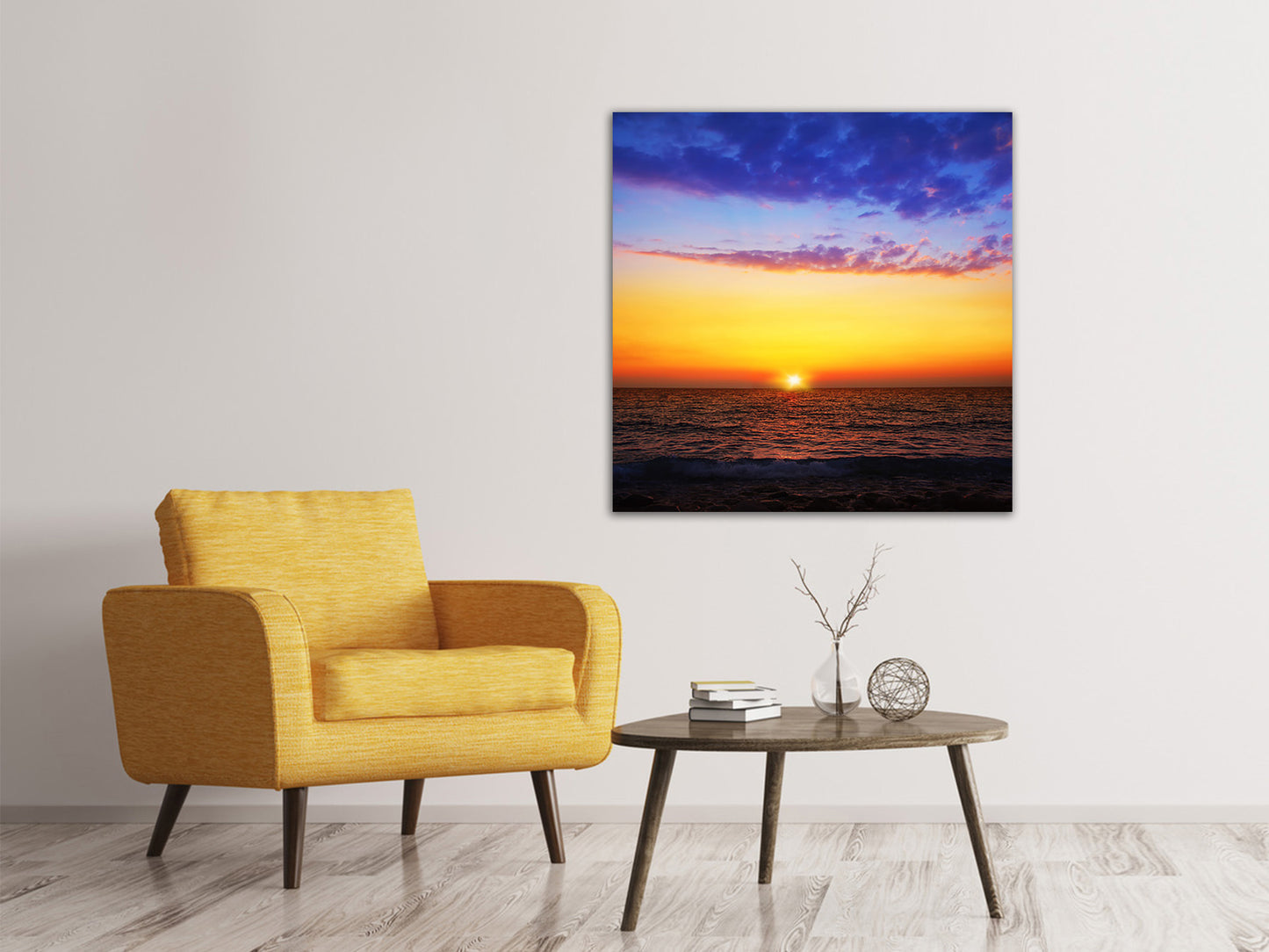 Leinwandbild Leuchtender Sonnenuntergang