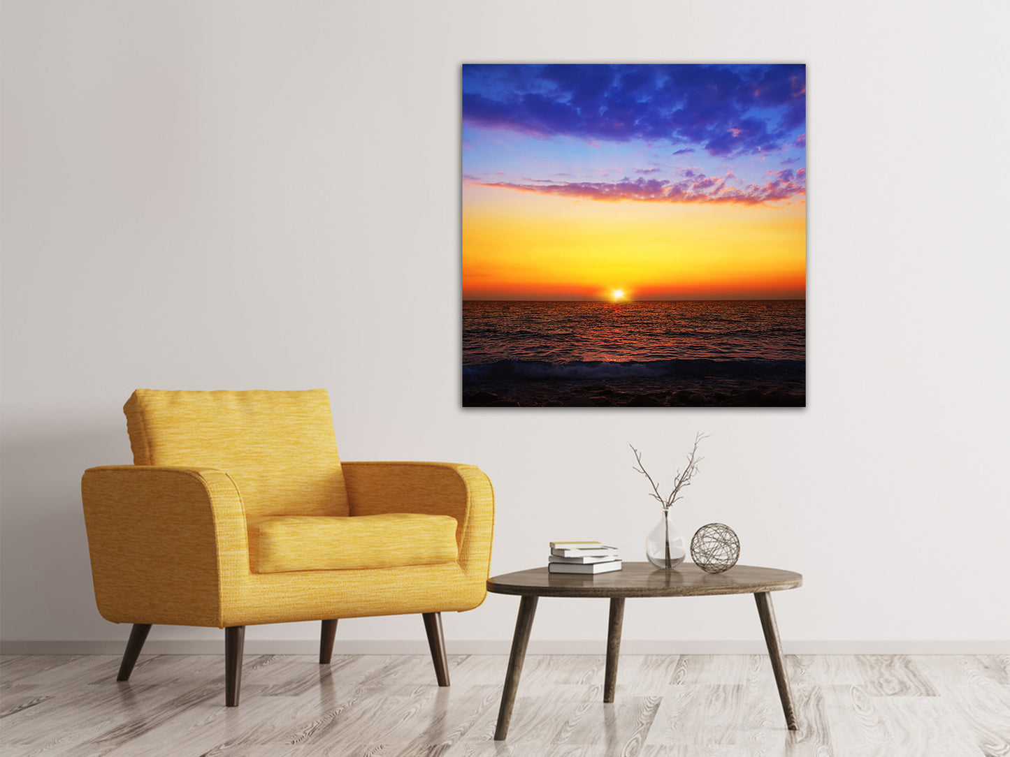 Leinwandbild Leuchtender Sonnenuntergang