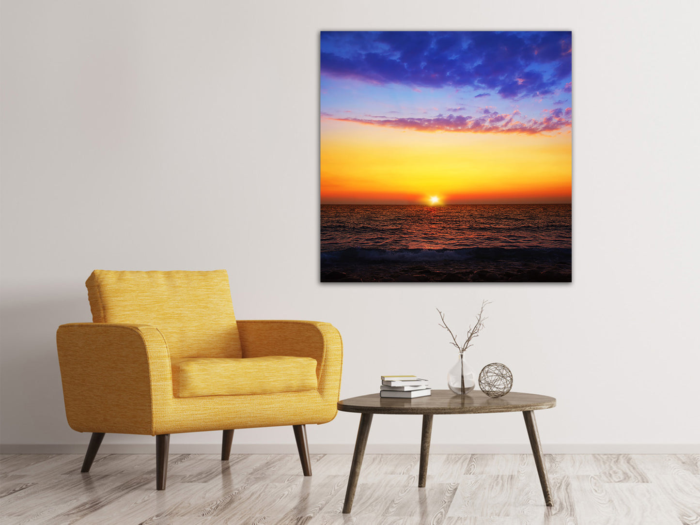 Leinwandbild Leuchtender Sonnenuntergang