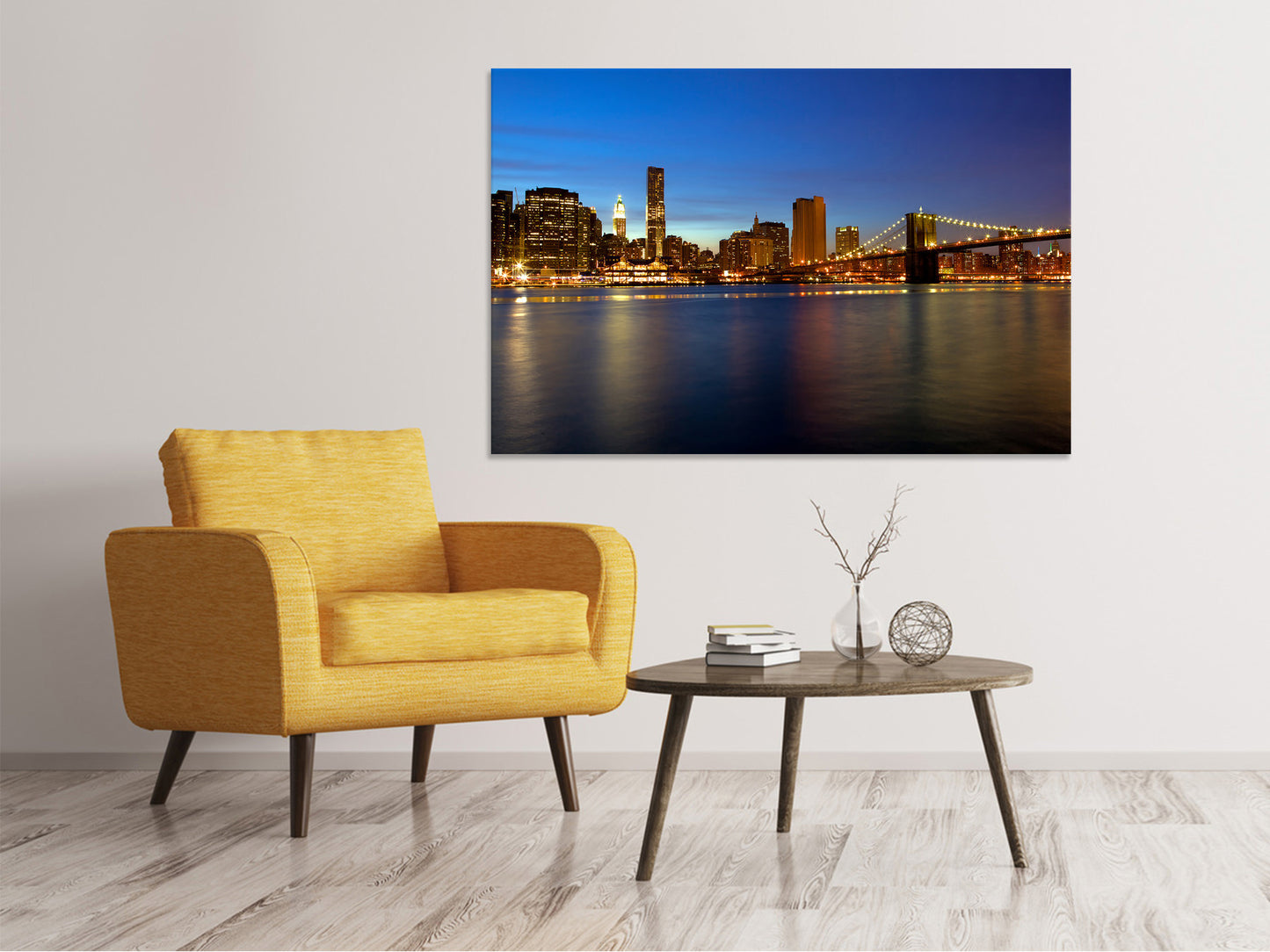 Leinwandbild Skyline Manhattan im Lichtermeer