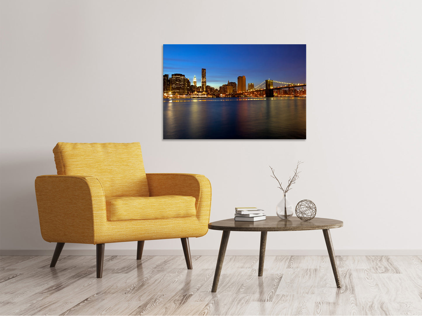 Leinwandbild Skyline Manhattan im Lichtermeer