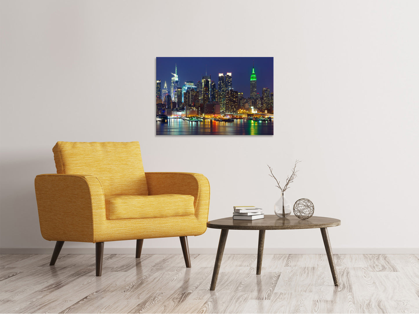 Leinwandbild Skyline New York Midtown bei Nacht