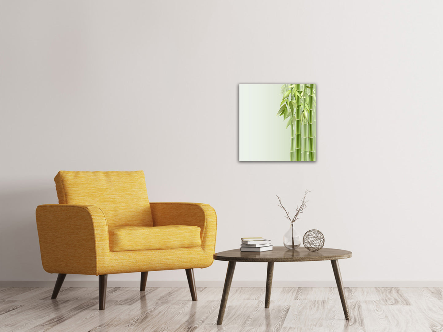 Leinwandbild Bambuswall