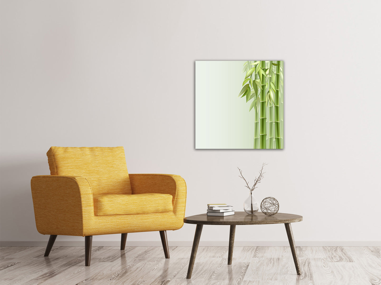Leinwandbild Bambuswall