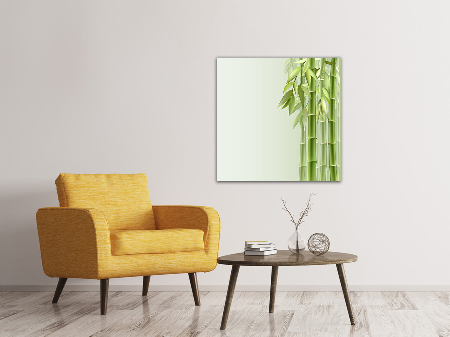Leinwandbild Bambuswall