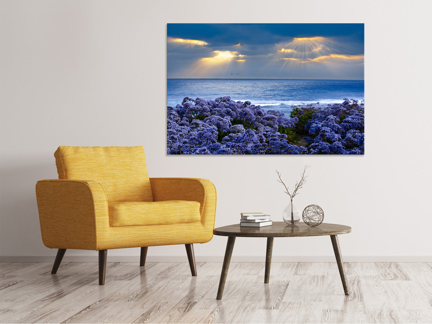 Leinwandbild Der Lavendel und das Meer