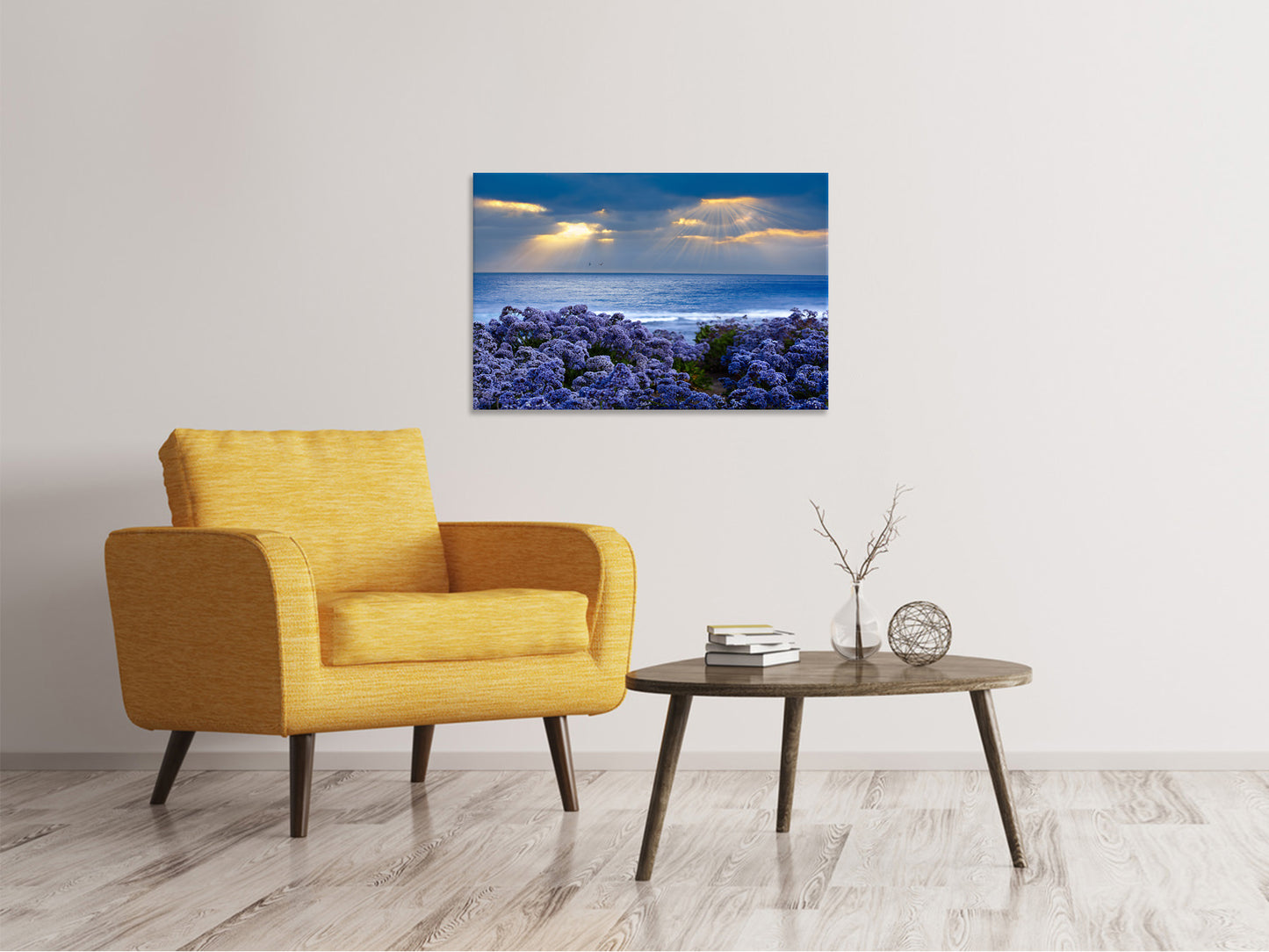 Leinwandbild Der Lavendel und das Meer