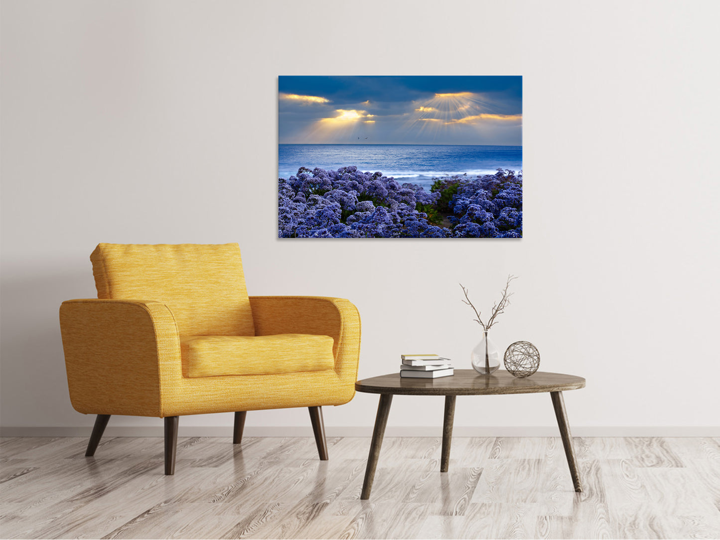 Leinwandbild Der Lavendel und das Meer